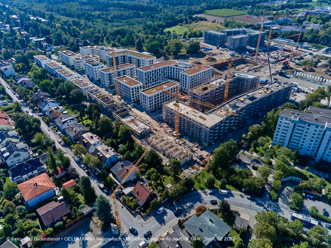 02.09.2022 - Baustelle Alexisquartier und Pandion Verde in Neuperlach
